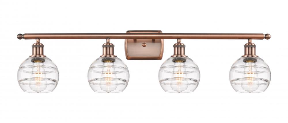 Rochester - 4 Light - 36 inch - Antique Copper - Bath Vanity Light