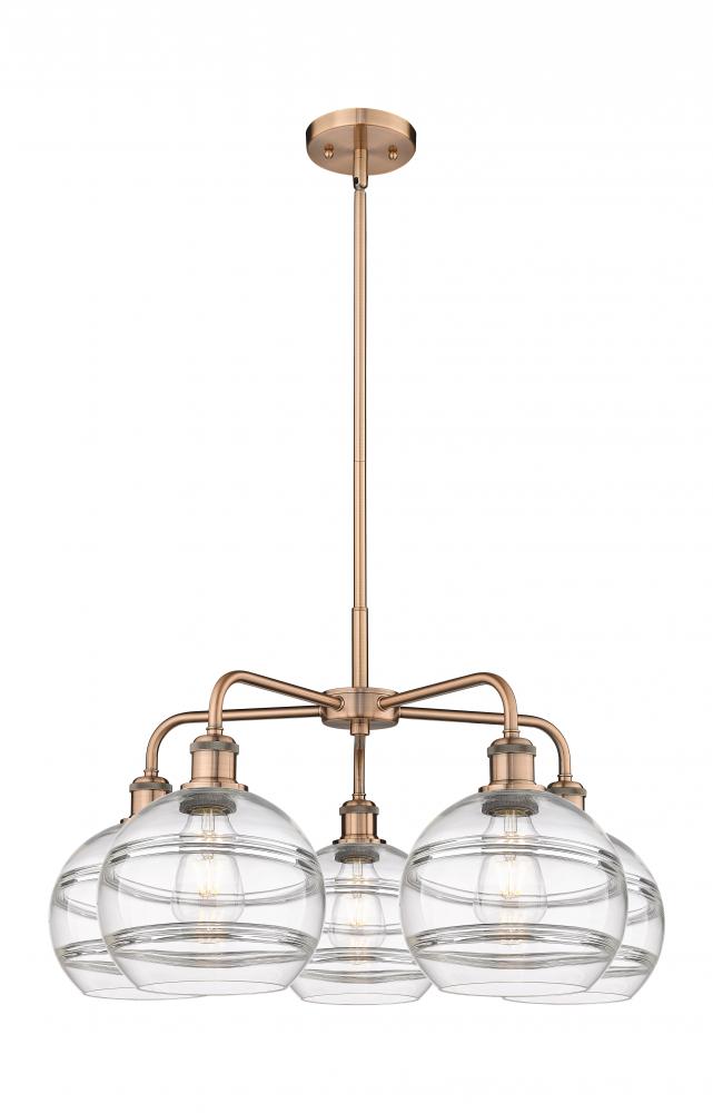 Rochester - 5 Light - 26 inch - Antique Copper - Chandelier