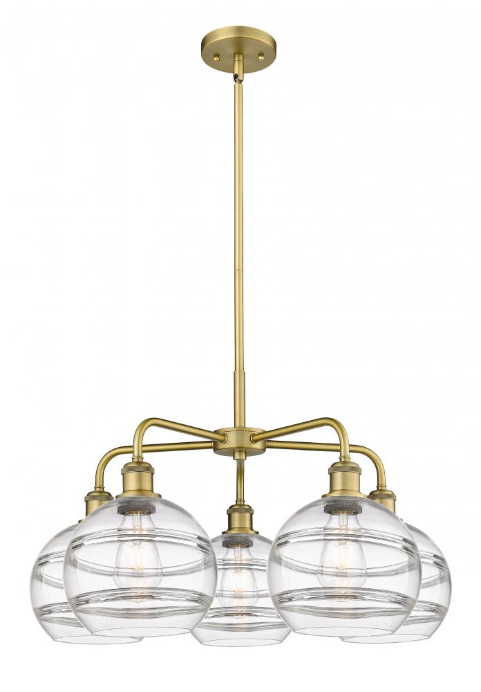 Rochester - 5 Light - 26 inch - Brushed Brass - Chandelier