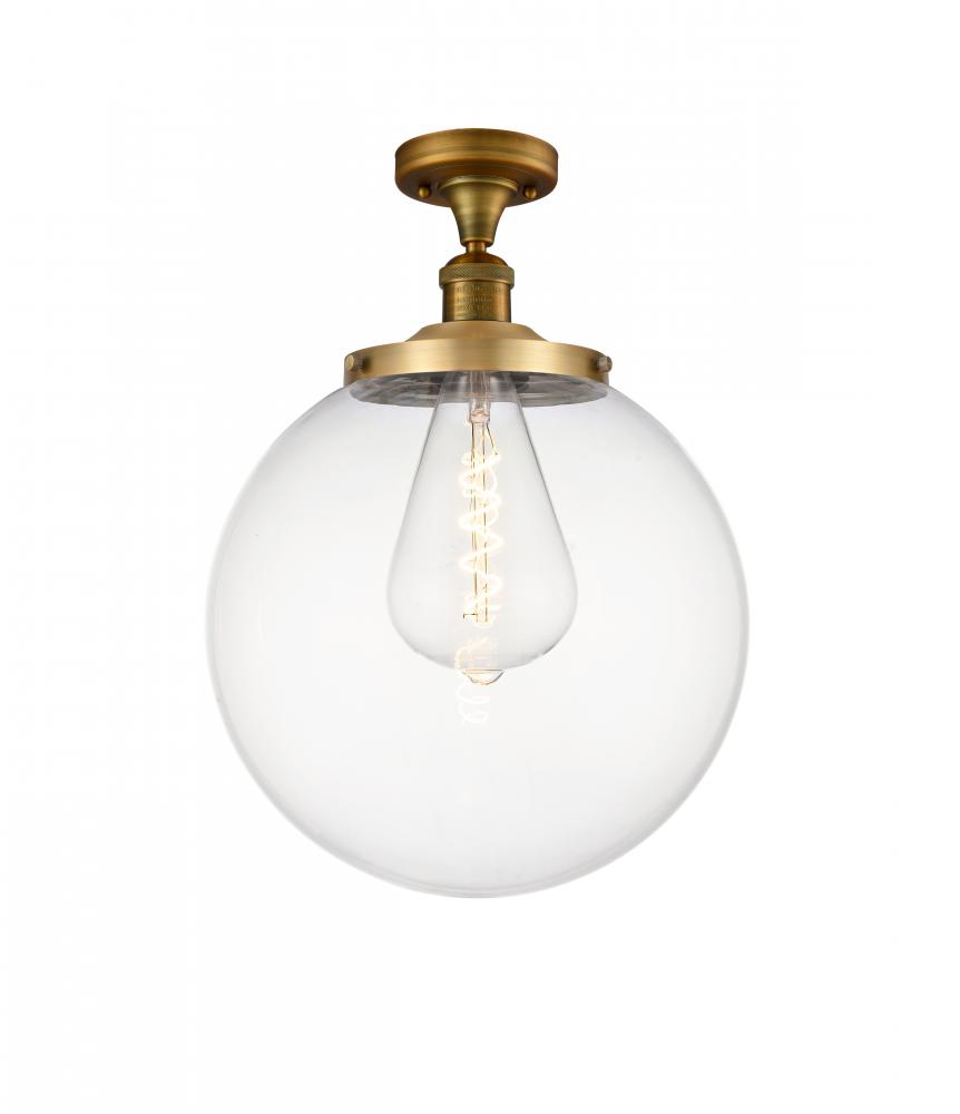 Beacon - 1 Light - 14 inch - Brushed Brass - Semi-Flush Mount