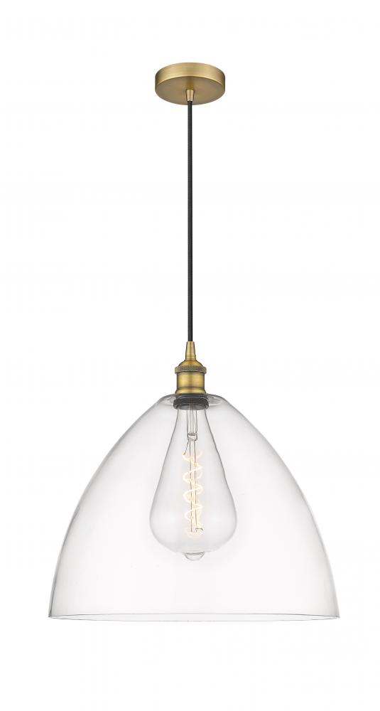 Bristol - 1 Light - 16 inch - Brushed Brass - Cord hung - Pendant