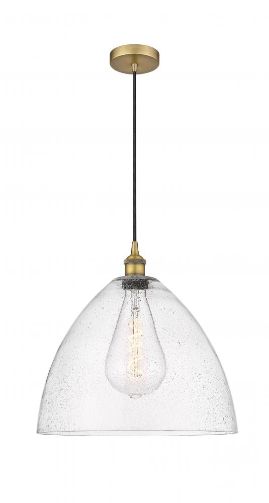 Bristol - 1 Light - 16 inch - Brushed Brass - Cord hung - Pendant