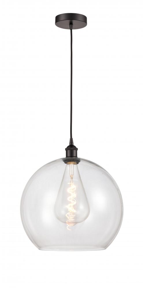 Athens - 1 Light - 14 inch - Oil Rubbed Bronze - Cord hung - Pendant