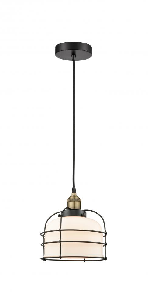 Bell Cage - 1 Light - 9 inch - Antique Brass - Mini Pendant