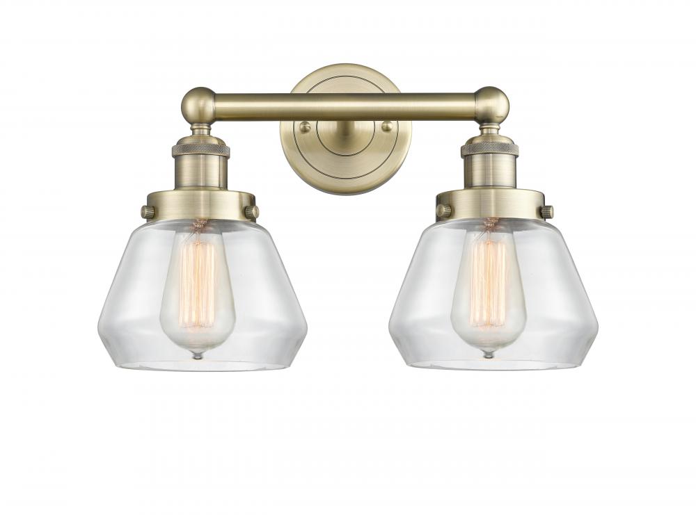 Fulton - 2 Light - 16 inch - Antique Brass - Bath Vanity Light