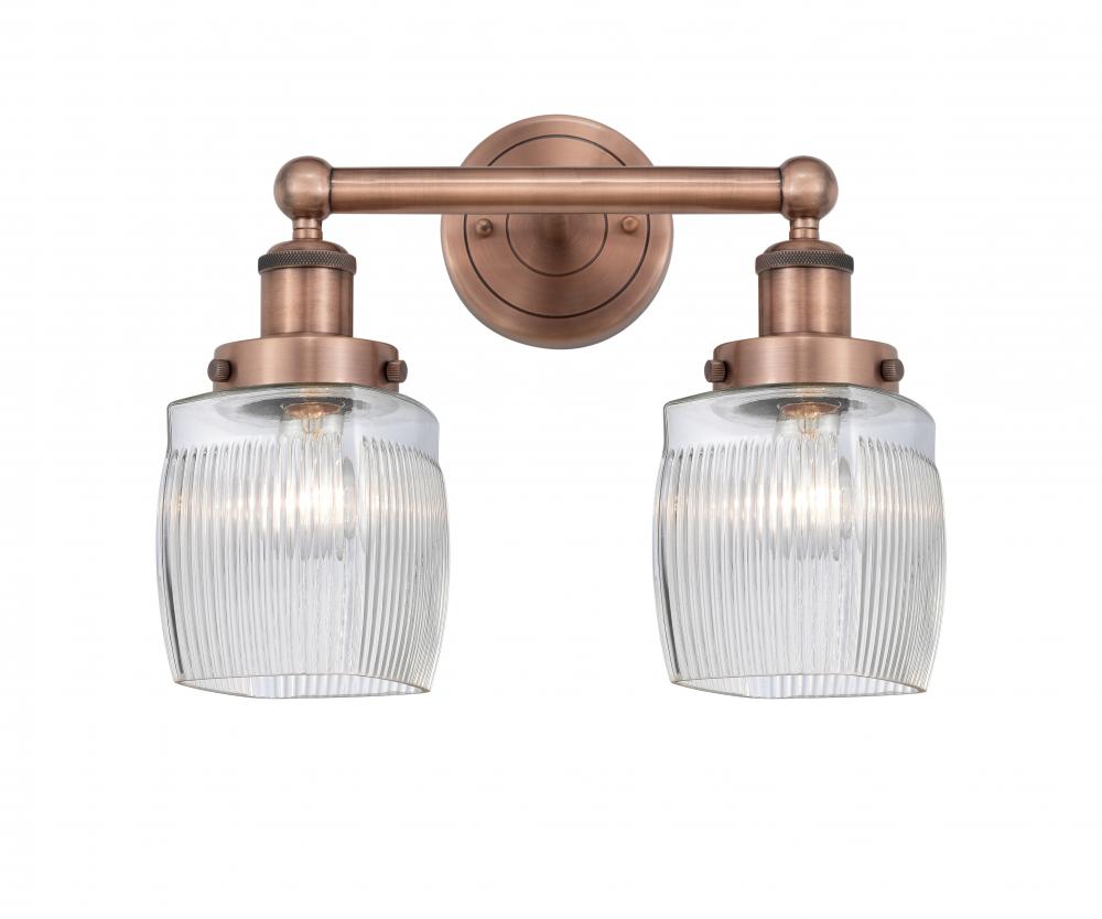 Colton - 2 Light - 15 inch - Antique Copper - Bath Vanity Light