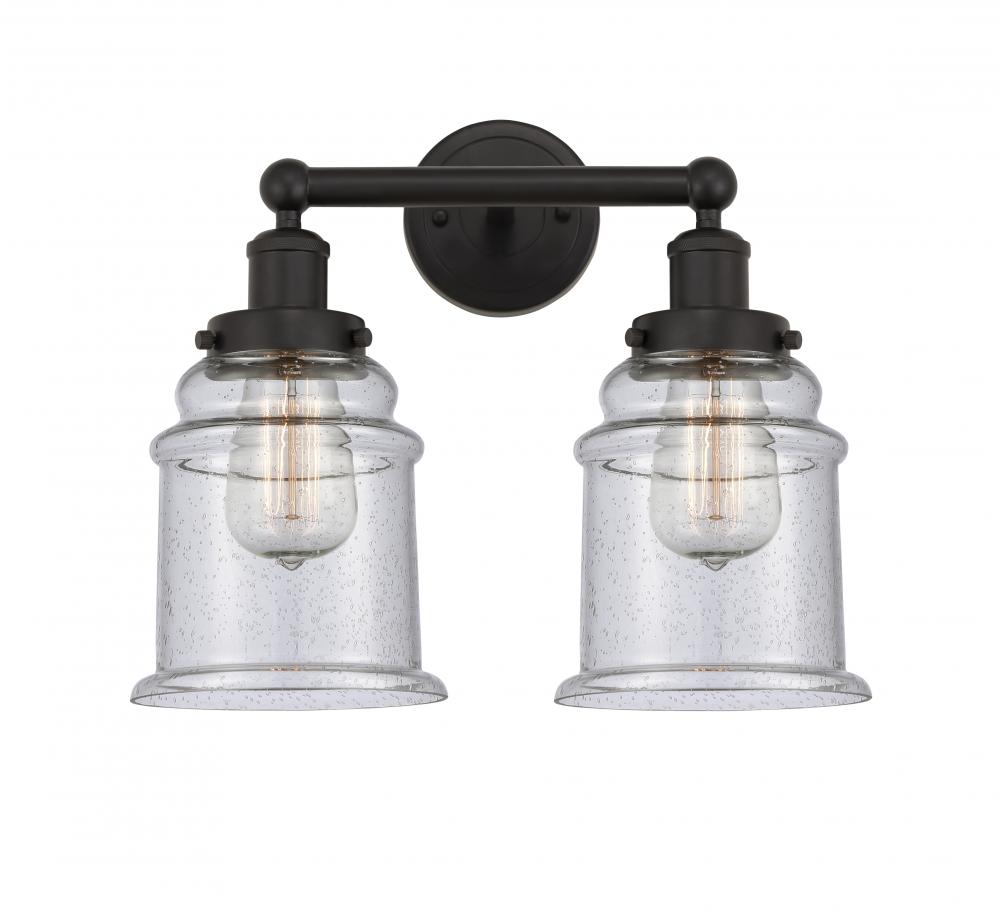 Canton - 2 Light - 15 inch - Oil Rubbed Bronze - Bath Vanity Light