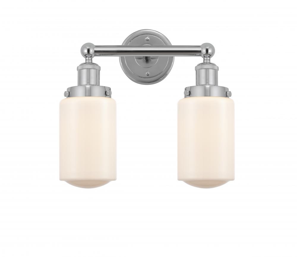 Dover - 2 Light - 14 inch - Polished Chrome - Bath Vanity Light