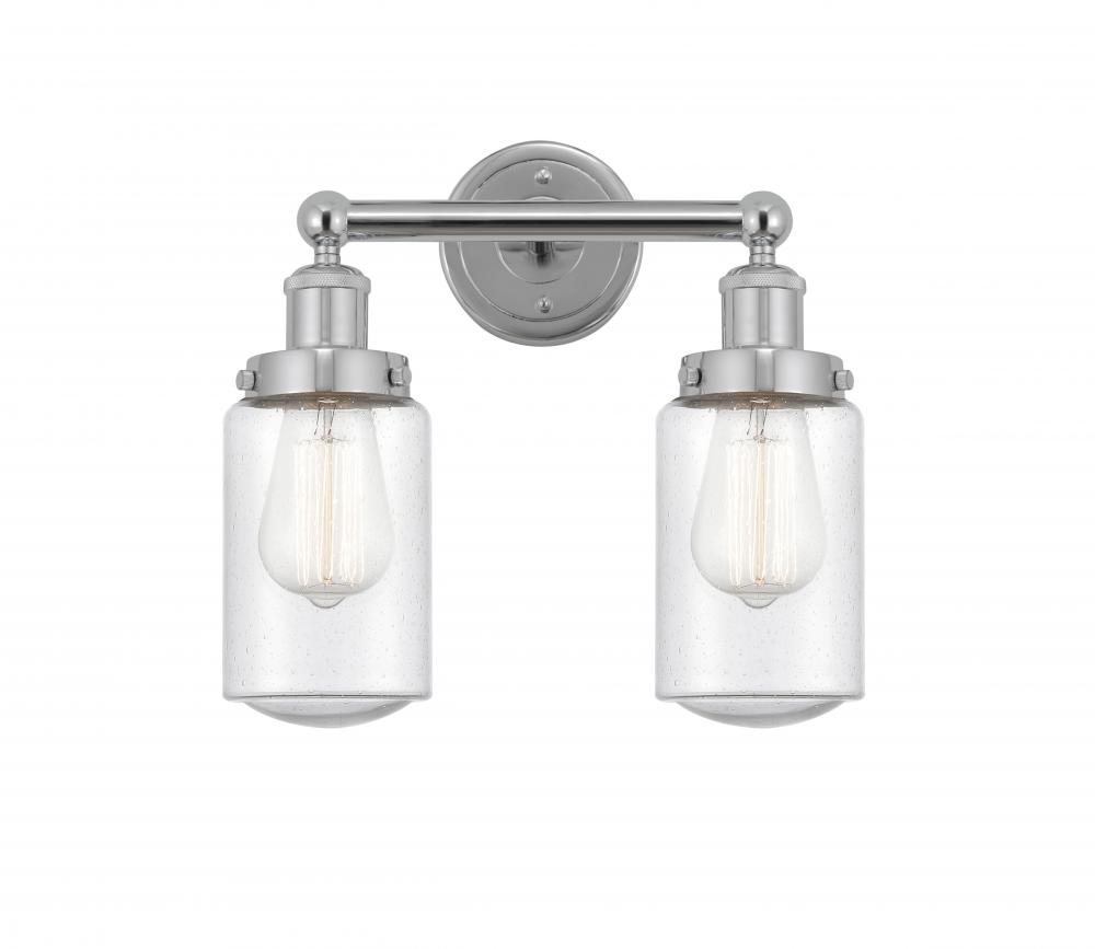 Dover - 2 Light - 14 inch - Polished Chrome - Bath Vanity Light