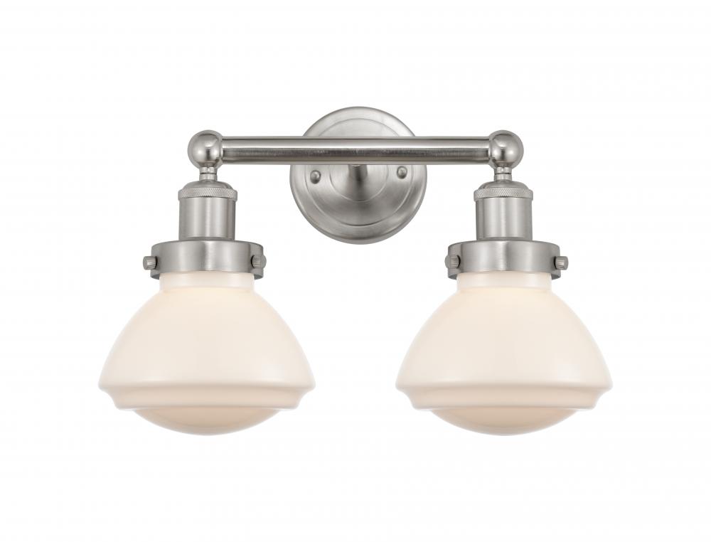 Olean - 2 Light - 16 inch - Brushed Satin Nickel - Bath Vanity Light