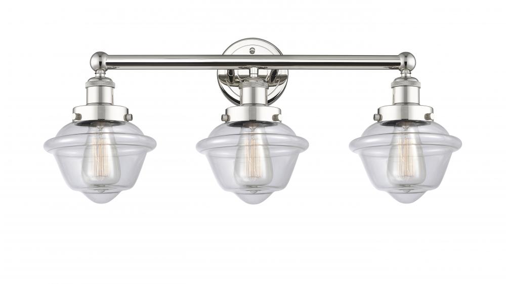 Oxford - 3 Light - 25 inch - Polished Nickel - Bath Vanity Light