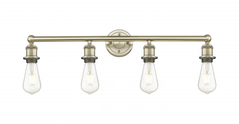 Edison - 4 Light - 29 inch - Antique Brass - Bath Vanity Light