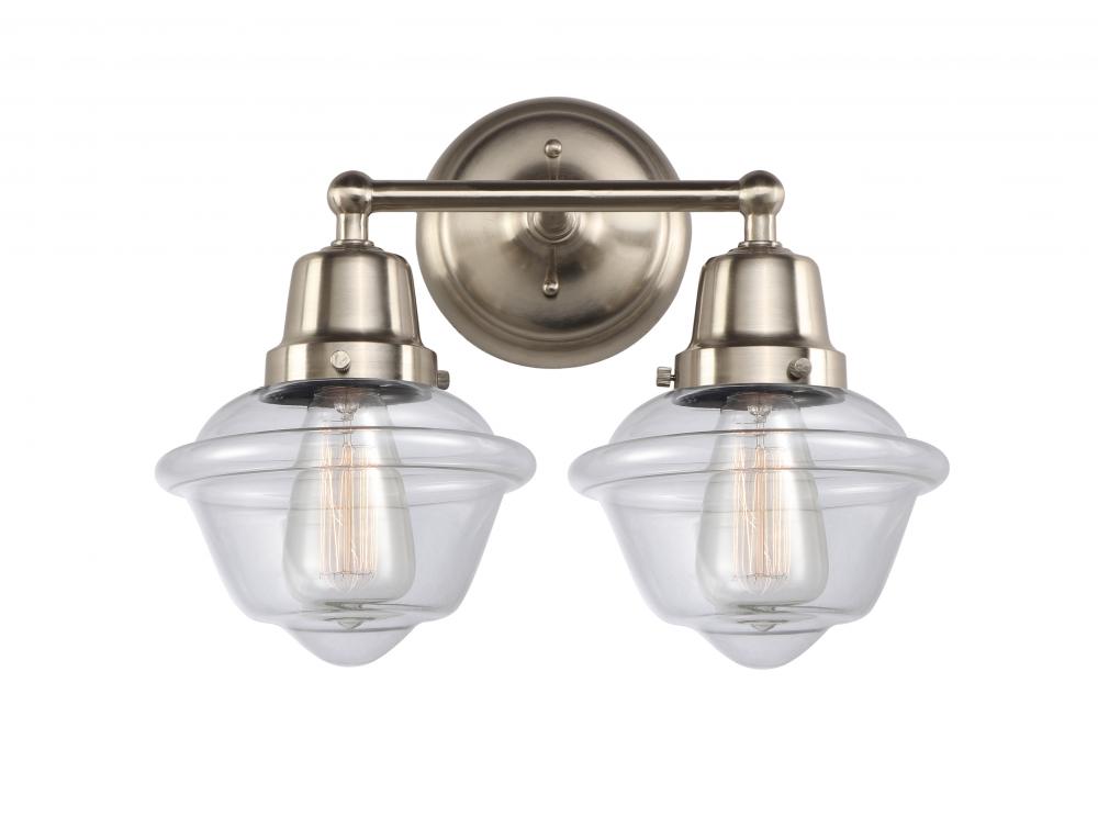 Oxford - 2 Light - 16 inch - Brushed Satin Nickel - Bath Vanity Light