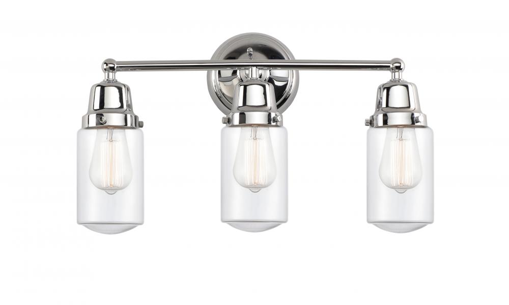 Dover - 3 Light - 21 inch - Polished Chrome - Bath Vanity Light