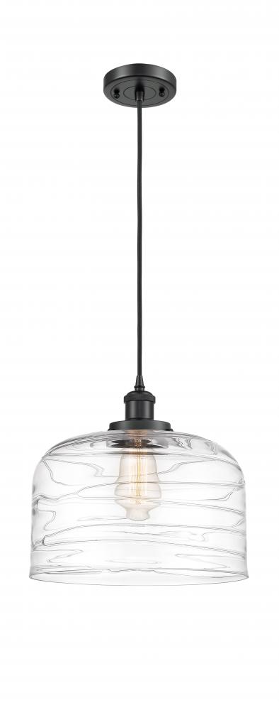 Bell - 1 Light - 12 inch - Matte Black - Cord hung - Mini Pendant