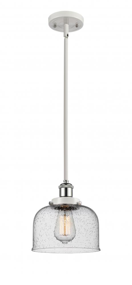 Bell - 1 Light - 8 inch - White Polished Chrome - Mini Pendant