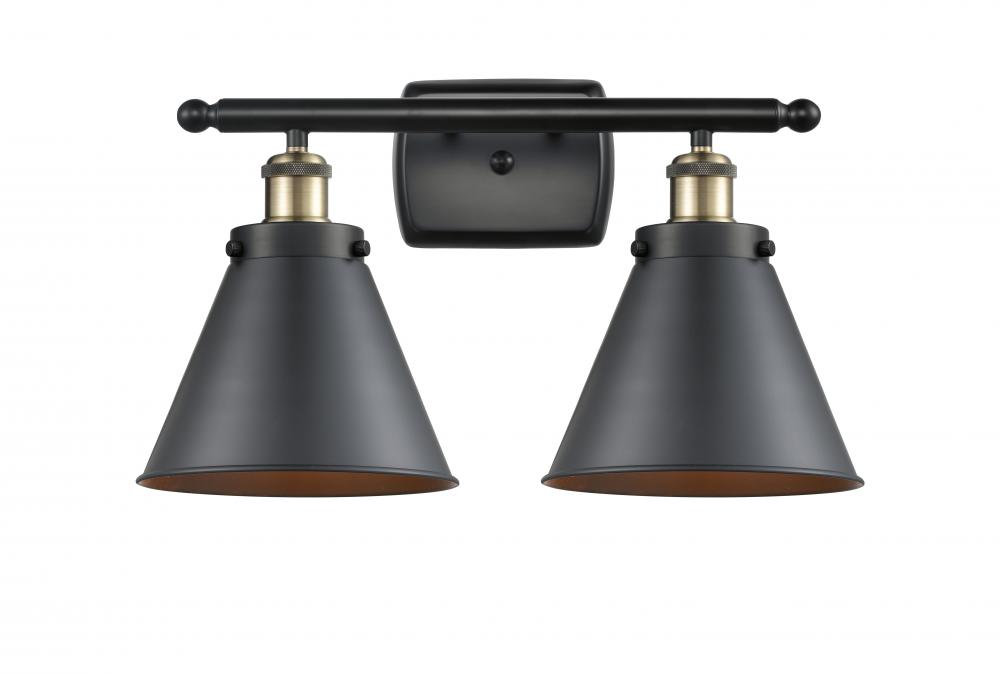 Appalachian - 2 Light - 16 inch - Black Antique Brass - Bath Vanity Light