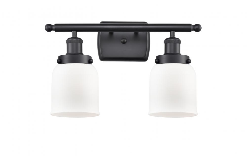 Bell - 2 Light - 16 inch - Matte Black - Bath Vanity Light