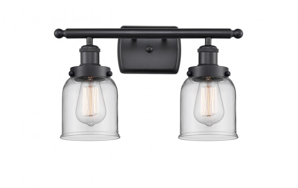 Bell - 2 Light - 16 inch - Matte Black - Bath Vanity Light