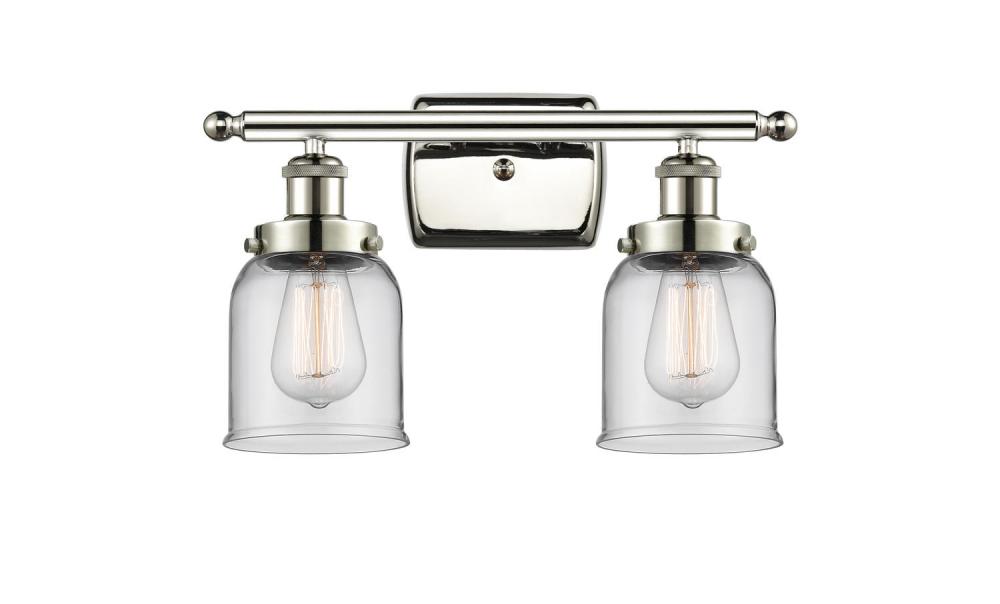 Bell - 2 Light - 16 inch - Polished Nickel - Bath Vanity Light