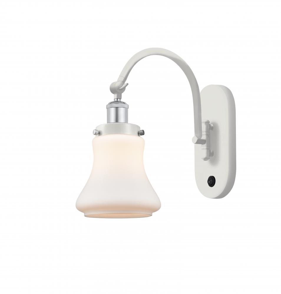 Bellmont - 1 Light - 7 inch - White Polished Chrome - Sconce