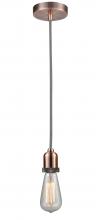 Innovations Lighting 100AC-10BW-0AC - Whitney - 1 Light - 2 inch - Antique Copper - Cord hung - Mini Pendant