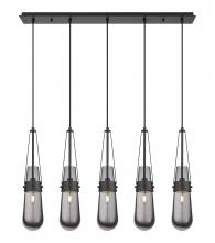 Innovations Lighting 125-452-1P-BK-G452-4SM - Milan - 5 Light - 36 inch - Matte Black - Linear Pendant