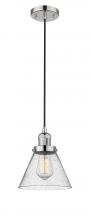 Innovations Lighting 201C-PN-G44 - Cone - 1 Light - 8 inch - Polished Nickel - Cord hung - Mini Pendant