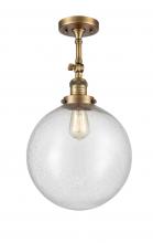 Innovations Lighting 201F-BB-G204-12 - Beacon - 1 Light - 12 inch - Brushed Brass - Semi-Flush Mount