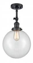 Innovations Lighting 201F-BK-G202-10 - Beacon - 1 Light - 10 inch - Matte Black - Semi-Flush Mount