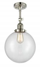 Innovations Lighting 201F-PN-G202-10 - Beacon - 1 Light - 10 inch - Polished Nickel - Semi-Flush Mount