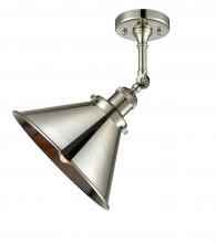 Innovations Lighting 201F-PN-M10-PN - Briarcliff - 1 Light - 10 inch - Polished Nickel - Semi-Flush Mount