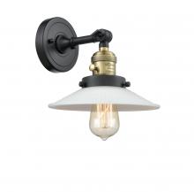 Innovations Lighting 203SW-BAB-G1 - Halophane - 1 Light - 9 inch - Black Antique Brass - Sconce