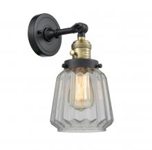 Innovations Lighting 203SW-BAB-G142 - Chatham - 1 Light - 7 inch - Black Antique Brass - Sconce