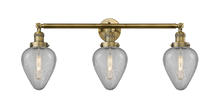 Innovations Lighting 205-BB-G165 - Geneseo - 3 Light - 32 inch - Brushed Brass - Bath Vanity Light