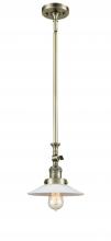 Innovations Lighting 206-AB-G1 - Halophane - 1 Light - 9 inch - Antique Brass - Stem Hung - Mini Pendant