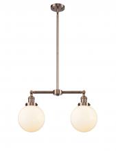 Innovations Lighting 209-AC-G201-8 - Beacon - 2 Light - 25 inch - Antique Copper - Stem Hung - Island Light