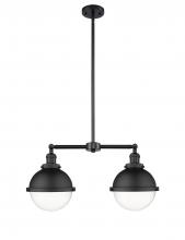 Innovations Lighting 209-BK-HFS-82-BK - Hampden - 2 Light - 18 inch - Matte Black - Stem Hung - Island Light