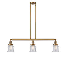 Innovations Lighting 213-BB-G184S - Canton - 3 Light - 39 inch - Brushed Brass - Stem Hung - Island Light