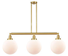 Innovations Lighting 213-SG-G201-10 - Beacon - 3 Light - 42 inch - Satin Gold - Stem Hung - Island Light