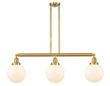 Innovations Lighting 213-SG-G201-8 - Beacon - 3 Light - 41 inch - Satin Gold - Stem Hung - Island Light