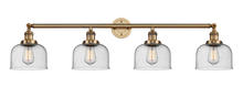 Innovations Lighting 215-BB-G74 - Bell - 4 Light - 44 inch - Brushed Brass - Bath Vanity Light