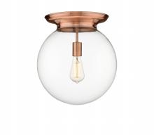 Innovations Lighting 221-1F-AC-G202-14 - Beacon - 1 Light - 14 inch - Antique Copper - Flush Mount