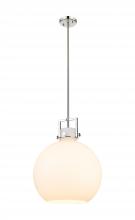 Innovations Lighting 411-1SL-PN-G410-16WH - Newton Sphere - 1 Light - 16 inch - Polished Nickel - Pendant