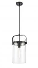 Innovations Lighting 413-1SM-BK-G413-1S-8CL - Pilaster - 1 Light - 8 inch Glass - Matte Black - Pendant