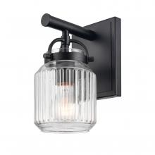 Innovations Lighting 416-1W-BK-G416-6CL - Latreille - 1 Light - 6 inch - Matte Black - Sconce