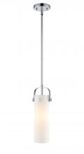 Innovations Lighting 423-1S-PC-G423-12WH - Pilaster II Cylinder - 1 Light - 12 inch Long Glass - Polished Chrome - Pendant