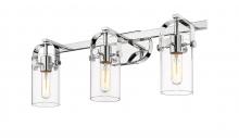 Innovations Lighting 423-3W-PC-4CL - Pilaster - 3 Light - 24 inch - Polished Chrome - Bath Vanity Light