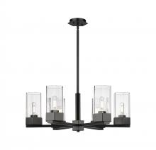 Innovations Lighting 427-6CR-BK-G427-9CL - Claverack - 6 Light - 28 inch - Matte Black - Chandelier