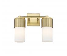 Innovations Lighting 428-2W-BB-G428-7WH - Bolivar - 2 Light - 14 inch - Brushed Brass - Bath Vanity Light